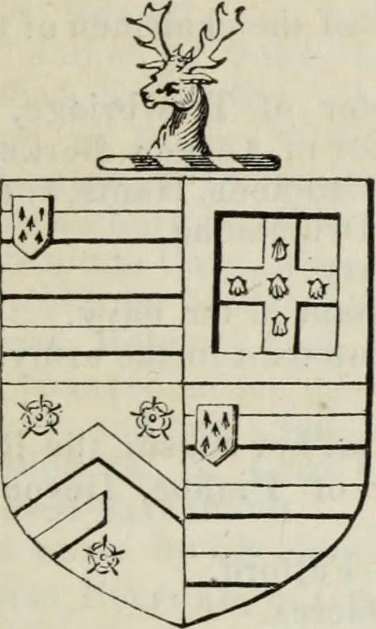 An illustration from A genealogical and heraldic history of the commoners of Great Britain and Ireland enjoying territorial possessions or high official rank, but uninvested with heritable honours, 1836, leaf 183