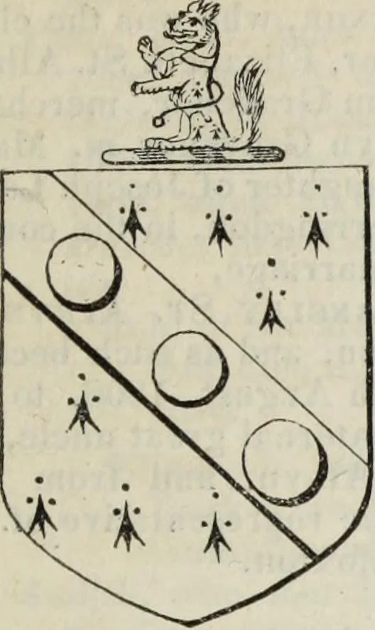 An illustration from A genealogical and heraldic history of the commoners of Great Britain and Ireland enjoying territorial possessions or high official rank, but uninvested with heritable honours, 1836, leaf 191