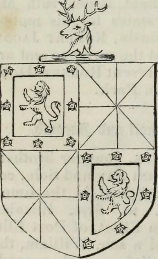 An illustration from A genealogical and heraldic history of the commoners of Great Britain and Ireland enjoying territorial possessions or high official rank, but uninvested with heritable honours, 1836, leaf 194