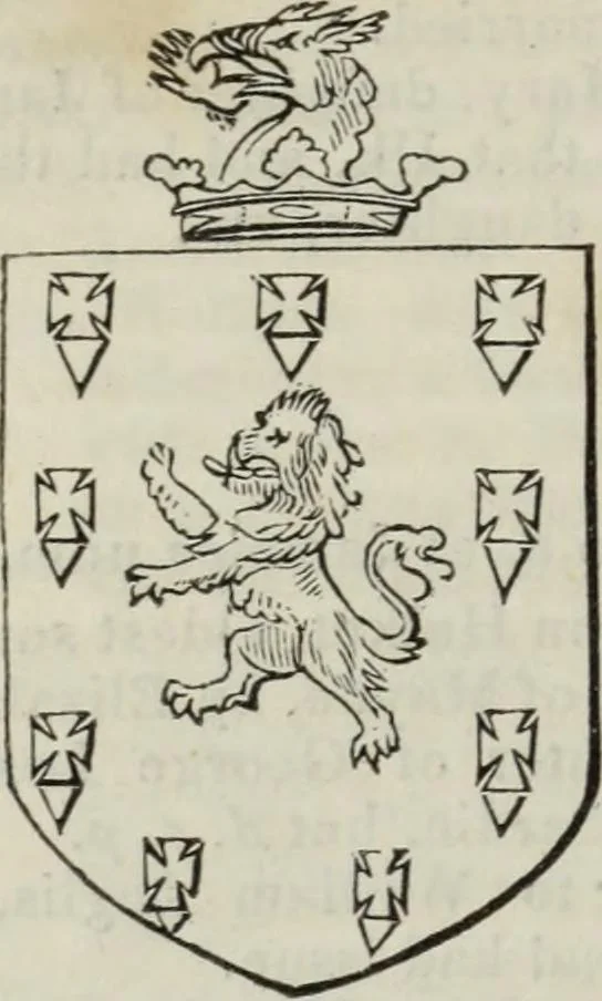 An illustration from A genealogical and heraldic history of the commoners of Great Britain and Ireland enjoying territorial possessions or high official rank, but uninvested with heritable honours, 1836, leaf 198