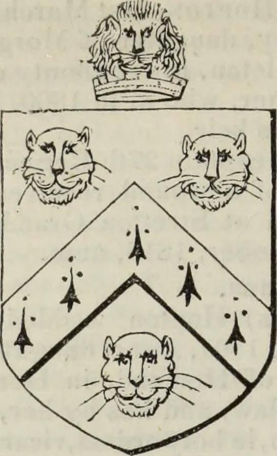 An illustration from A genealogical and heraldic history of the commoners of Great Britain and Ireland enjoying territorial possessions or high official rank, but uninvested with heritable honours, 1836, leaf 202