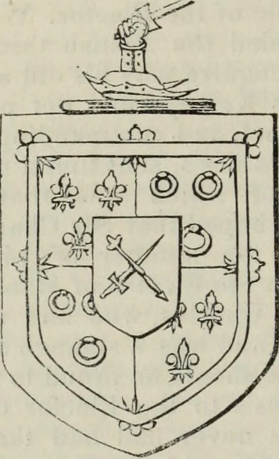 An illustration from A genealogical and heraldic history of the commoners of Great Britain and Ireland enjoying territorial possessions or high official rank, but uninvested with heritable honours, 1836, leaf 212