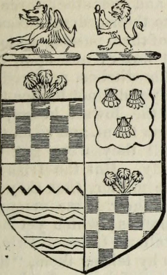 An illustration from A genealogical and heraldic history of the commoners of Great Britain and Ireland enjoying territorial possessions or high official rank, but uninvested with heritable honours, 1836, leaf 233