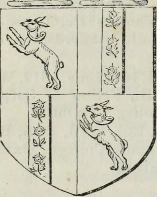 An illustration from A genealogical and heraldic history of the commoners of Great Britain and Ireland enjoying territorial possessions or high official rank, but uninvested with heritable honours, 1836, leaf 244