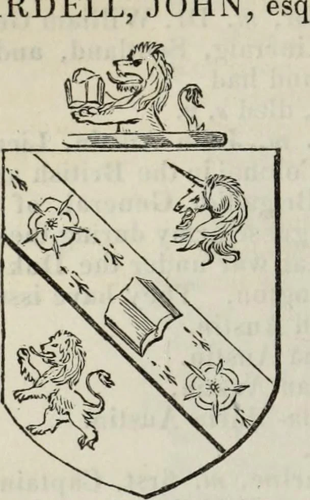 An illustration from A genealogical and heraldic history of the commoners of Great Britain and Ireland enjoying territorial possessions or high official rank, but uninvested with heritable honours, 1836, leaf 272