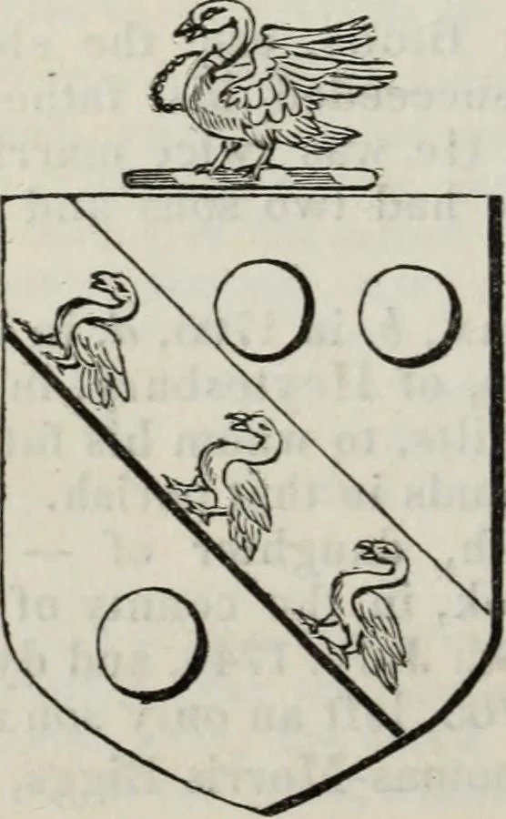 An illustration from A genealogical and heraldic history of the commoners of Great Britain and Ireland enjoying territorial possessions or high official rank, but uninvested with heritable honours, 1836, leaf 280