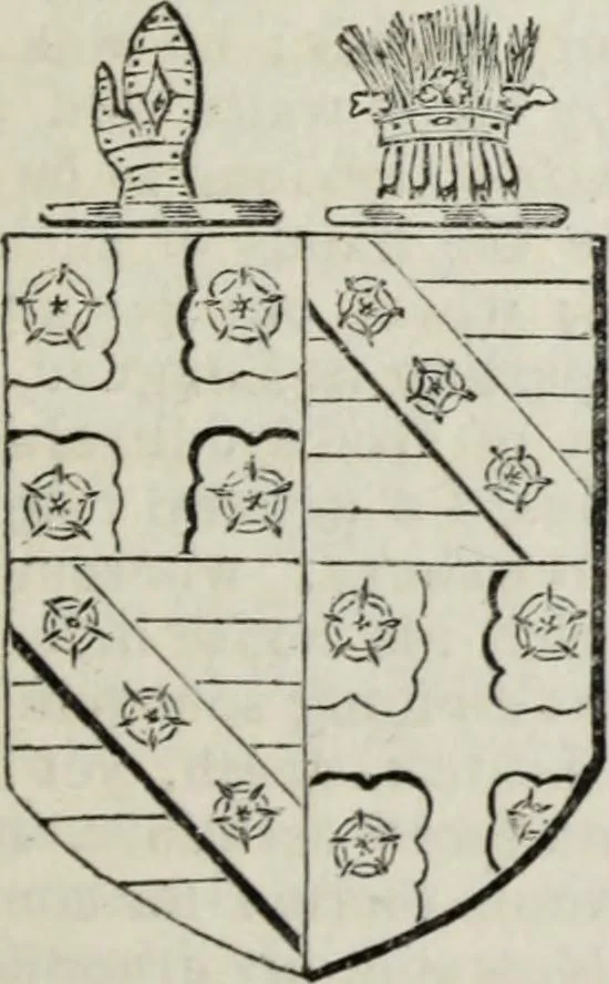 An illustration from A genealogical and heraldic history of the commoners of Great Britain and Ireland enjoying territorial possessions or high official rank, but uninvested with heritable honours, 1836, leaf 287