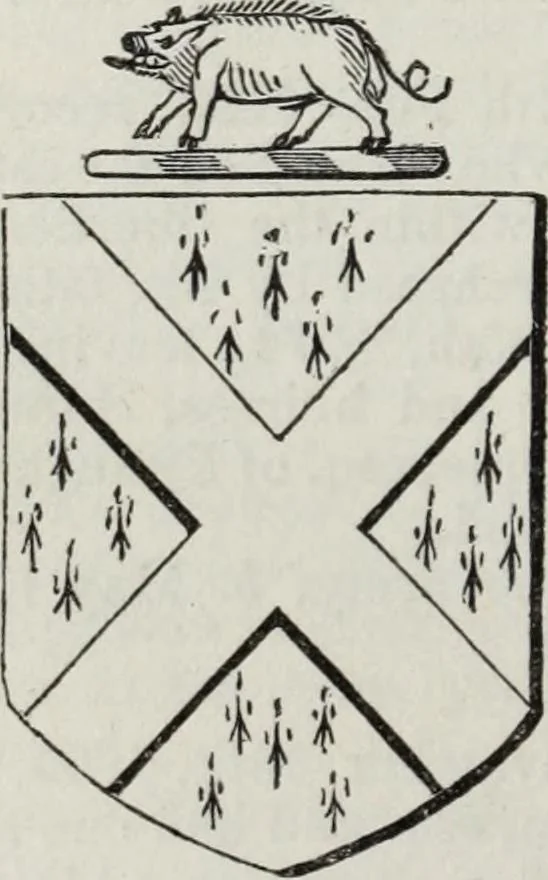 An illustration from A genealogical and heraldic history of the commoners of Great Britain and Ireland enjoying territorial possessions or high official rank, but uninvested with heritable honours, 1836, leaf 338