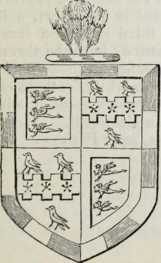 An illustration from A genealogical and heraldic history of the commoners of Great Britain and Ireland enjoying territorial possessions or high official rank, but uninvested with heritable honours, 1836, leaf 399