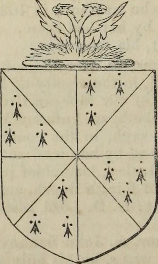 An illustration from A genealogical and heraldic history of the commoners of Great Britain and Ireland enjoying territorial possessions or high official rank, but uninvested with heritable honours, 1836, leaf 40