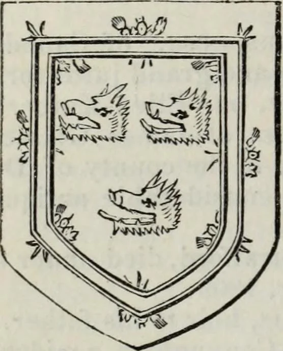 An illustration from A genealogical and heraldic history of the commoners of Great Britain and Ireland enjoying territorial possessions or high official rank, but uninvested with heritable honours, 1836, leaf 402