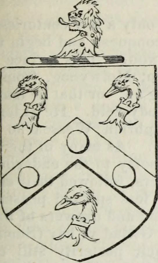 An illustration from A genealogical and heraldic history of the commoners of Great Britain and Ireland enjoying territorial possessions or high official rank, but uninvested with heritable honours, 1836, leaf 405