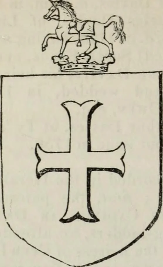 An illustration from A genealogical and heraldic history of the commoners of Great Britain and Ireland enjoying territorial possessions or high official rank, but uninvested with heritable honours, 1836, leaf 412