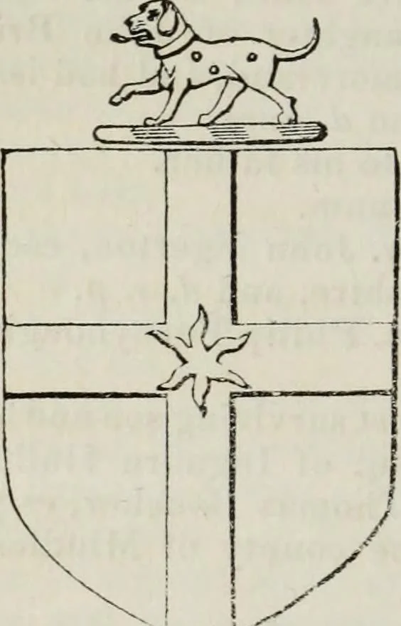 An illustration from A genealogical and heraldic history of the commoners of Great Britain and Ireland enjoying territorial possessions or high official rank, but uninvested with heritable honours, 1836, leaf 414