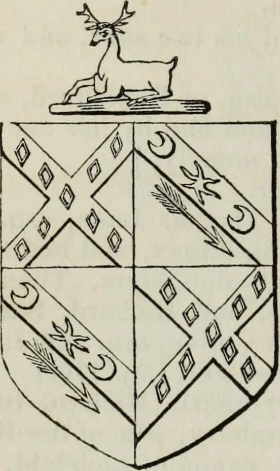 An illustration from A genealogical and heraldic history of the commoners of Great Britain and Ireland enjoying territorial possessions or high official rank, but uninvested with heritable honours, 1836, leaf 418