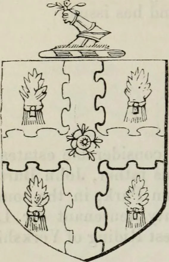 An illustration from A genealogical and heraldic history of the commoners of Great Britain and Ireland enjoying territorial possessions or high official rank, but uninvested with heritable honours, 1836, leaf 432