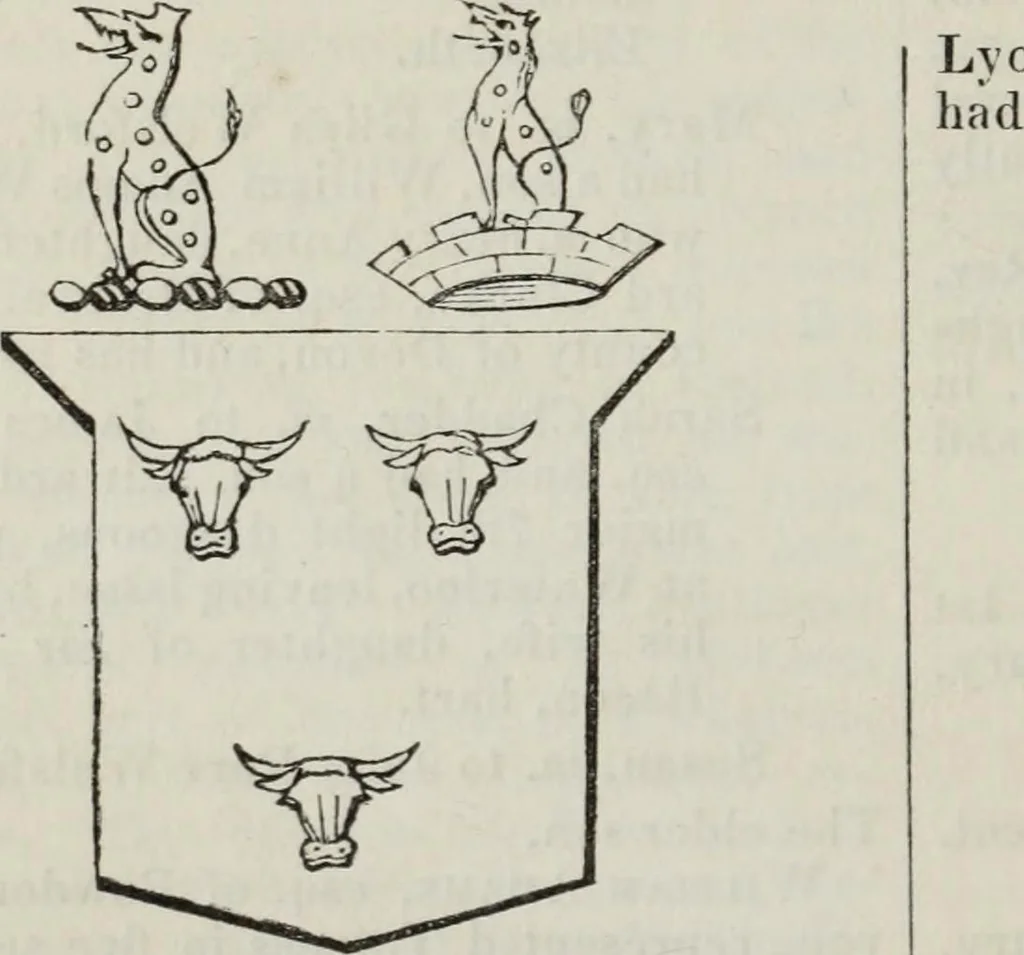 An illustration from A genealogical and heraldic history of the commoners of Great Britain and Ireland enjoying territorial possessions or high official rank, but uninvested with heritable honours, 1836, leaf 470