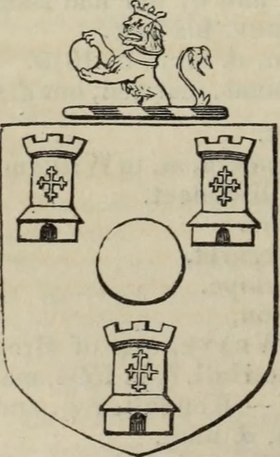 An illustration from A genealogical and heraldic history of the commoners of Great Britain and Ireland enjoying territorial possessions or high official rank, but uninvested with heritable honours, 1836, leaf 48