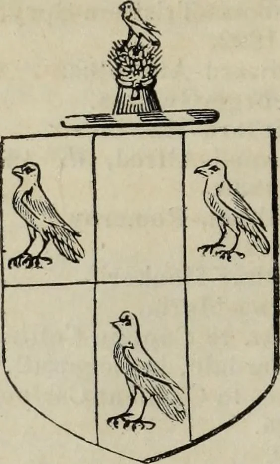 An illustration from A genealogical and heraldic history of the commoners of Great Britain and Ireland enjoying territorial possessions or high official rank, but uninvested with heritable honours, 1836, leaf 50