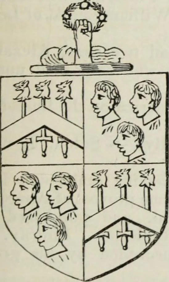 An illustration from A genealogical and heraldic history of the commoners of Great Britain and Ireland enjoying territorial possessions or high official rank, but uninvested with heritable honours, 1836, leaf 501