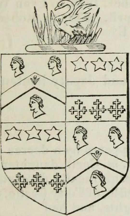 An illustration from A genealogical and heraldic history of the commoners of Great Britain and Ireland enjoying territorial possessions or high official rank, but uninvested with heritable honours, 1836, leaf 503