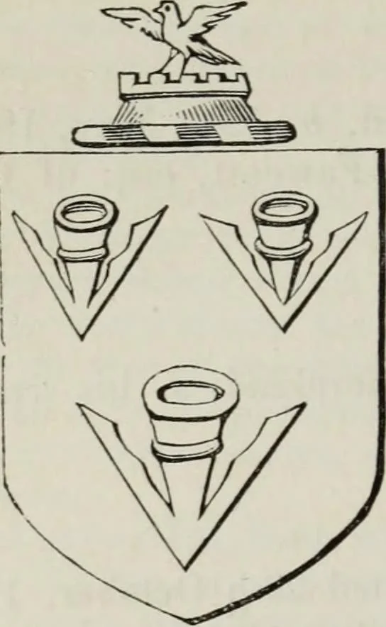 An illustration from A genealogical and heraldic history of the commoners of Great Britain and Ireland enjoying territorial possessions or high official rank, but uninvested with heritable honours, 1836, leaf 504