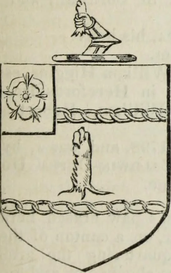 An illustration from A genealogical and heraldic history of the commoners of Great Britain and Ireland enjoying territorial possessions or high official rank, but uninvested with heritable honours, 1836, leaf 509