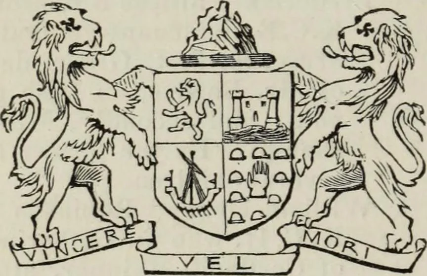 An illustration from A genealogical and heraldic history of the commoners of Great Britain and Ireland enjoying territorial possessions or high official rank, but uninvested with heritable honours, 1836, leaf 518