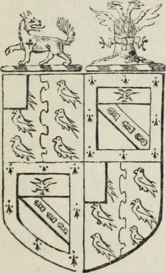 An illustration from A genealogical and heraldic history of the commoners of Great Britain and Ireland enjoying territorial possessions or high official rank, but uninvested with heritable honours, 1836, leaf 547