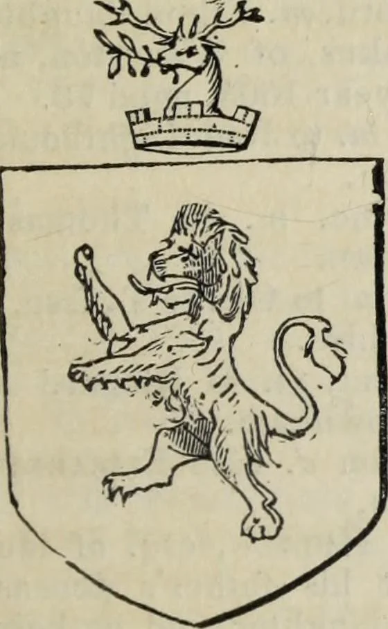 An illustration from A genealogical and heraldic history of the commoners of Great Britain and Ireland enjoying territorial possessions or high official rank, but uninvested with heritable honours, 1836, leaf 55