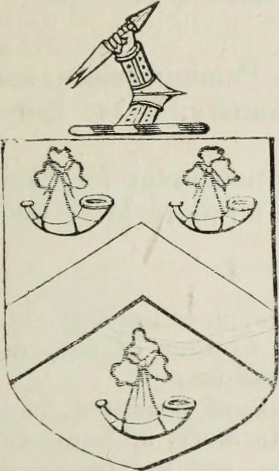 An illustration from A genealogical and heraldic history of the commoners of Great Britain and Ireland enjoying territorial possessions or high official rank, but uninvested with heritable honours, 1836, leaf 575