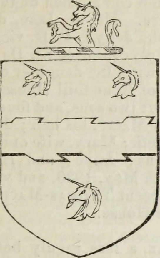 An illustration from A genealogical and heraldic history of the commoners of Great Britain and Ireland enjoying territorial possessions or high official rank, but uninvested with heritable honours, 1836, leaf 605