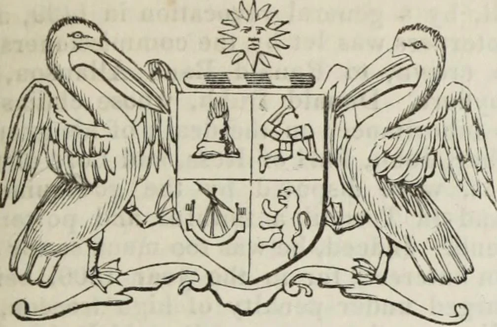An illustration from A genealogical and heraldic history of the commoners of Great Britain and Ireland enjoying territorial possessions or high official rank, but uninvested with heritable honours, 1836, leaf 611
