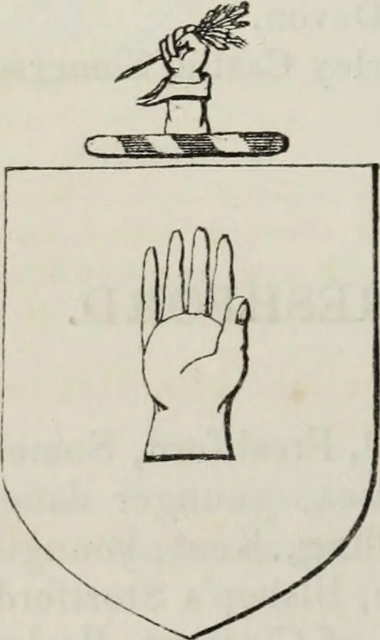 An illustration from A genealogical and heraldic history of the commoners of Great Britain and Ireland enjoying territorial possessions or high official rank, but uninvested with heritable honours, 1836, leaf 630