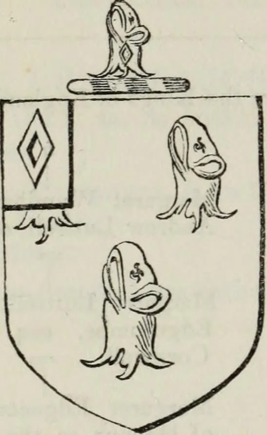 An illustration from A genealogical and heraldic history of the commoners of Great Britain and Ireland enjoying territorial possessions or high official rank, but uninvested with heritable honours, 1836, leaf 632