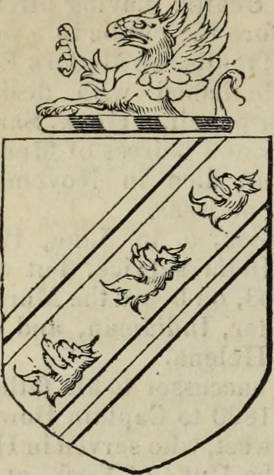 An illustration from A genealogical and heraldic history of the commoners of Great Britain and Ireland enjoying territorial possessions or high official rank, but uninvested with heritable honours, 1836, leaf 64