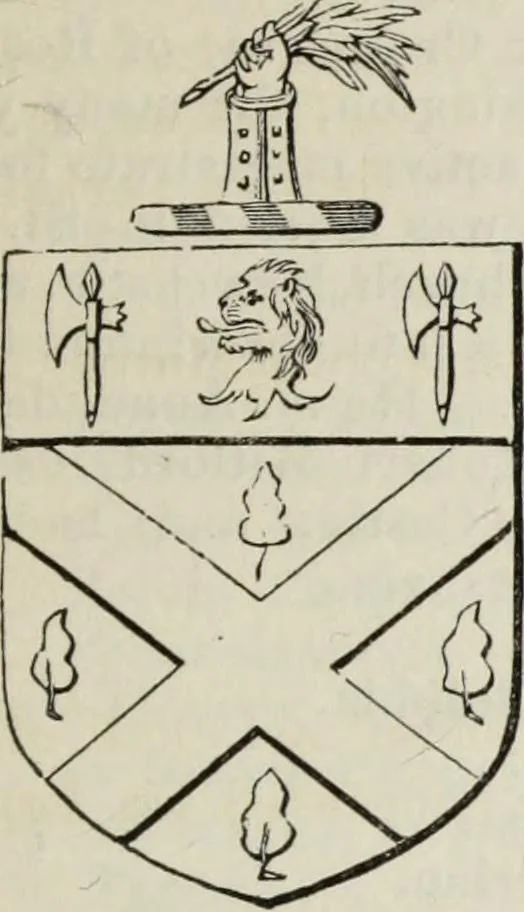 An illustration from A genealogical and heraldic history of the commoners of Great Britain and Ireland enjoying territorial possessions or high official rank, but uninvested with heritable honours, 1836, leaf 659