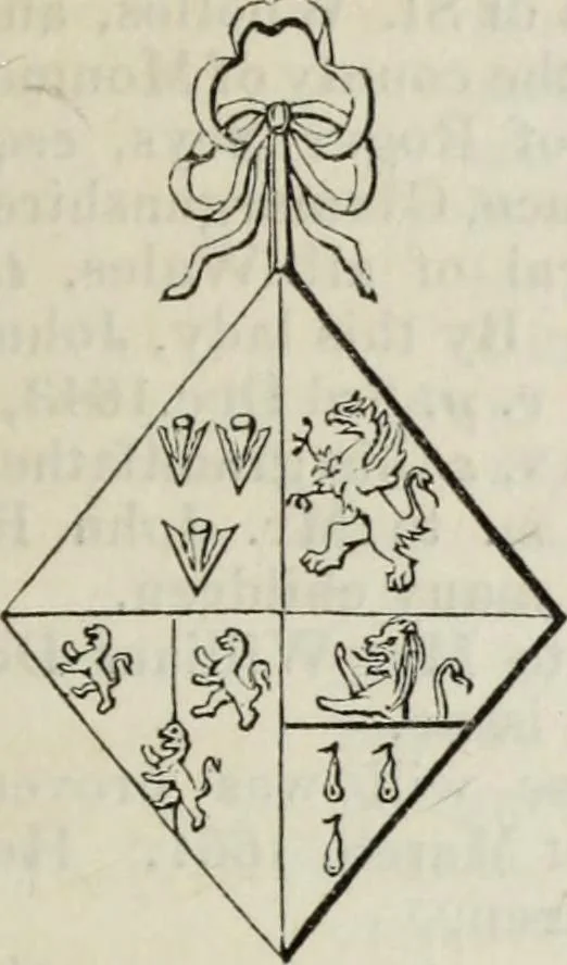 An illustration from A genealogical and heraldic history of the commoners of Great Britain and Ireland enjoying territorial possessions or high official rank, but uninvested with heritable honours, 1836, leaf 675