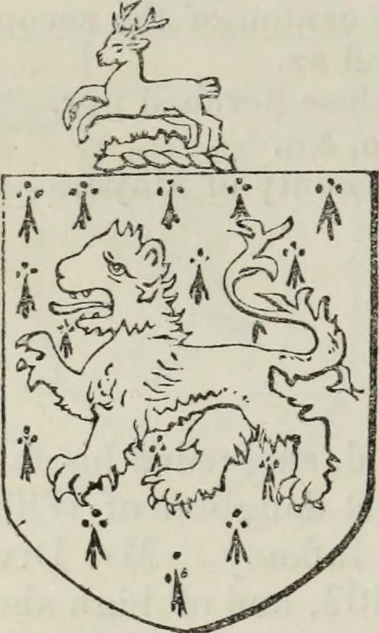 An illustration from A genealogical and heraldic history of the commoners of Great Britain and Ireland enjoying territorial possessions or high official rank, but uninvested with heritable honours, 1836, leaf 698