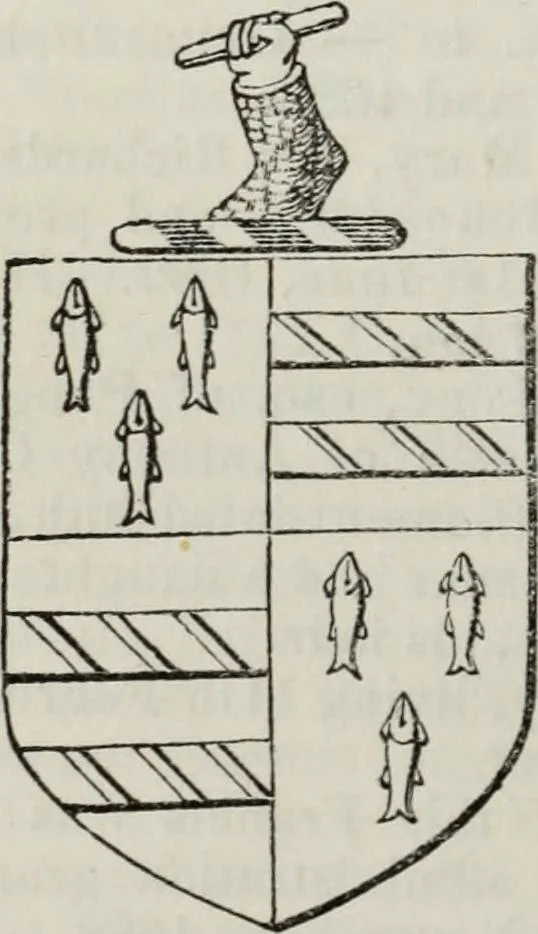 An illustration from A genealogical and heraldic history of the commoners of Great Britain and Ireland enjoying territorial possessions or high official rank, but uninvested with heritable honours, 1836, leaf 702