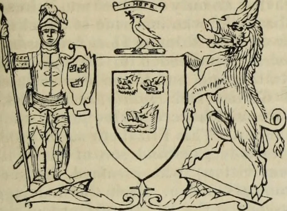 An illustration from A genealogical and heraldic history of the commoners of Great Britain and Ireland enjoying territorial possessions or high official rank, but uninvested with heritable honours, 1836, leaf 71