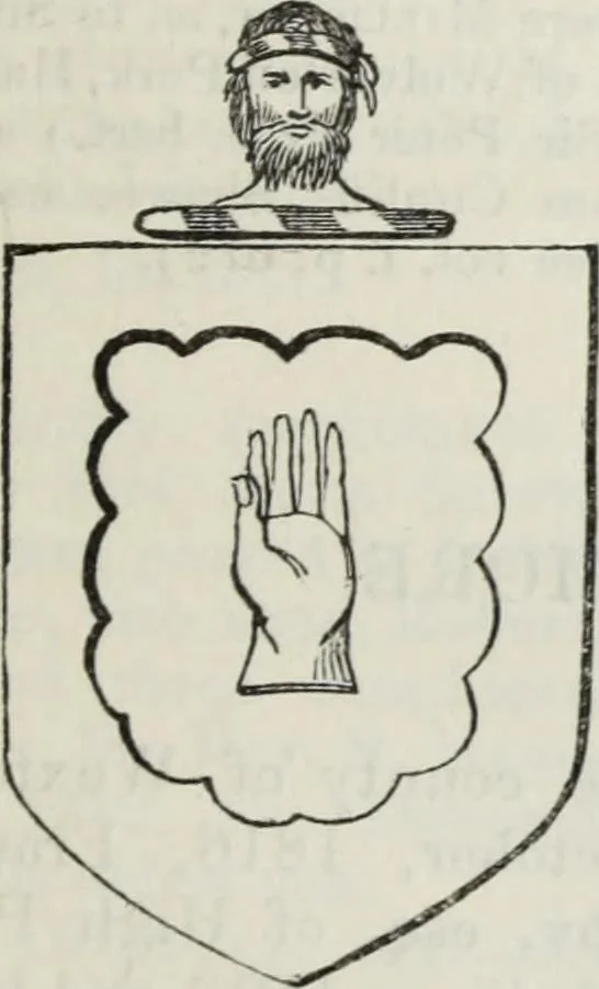 An illustration from A genealogical and heraldic history of the commoners of Great Britain and Ireland enjoying territorial possessions or high official rank, but uninvested with heritable honours, 1836, leaf 733
