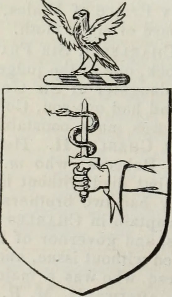 An illustration from A genealogical and heraldic history of the commoners of Great Britain and Ireland enjoying territorial possessions or high official rank, but uninvested with heritable honours, 1836, leaf 734