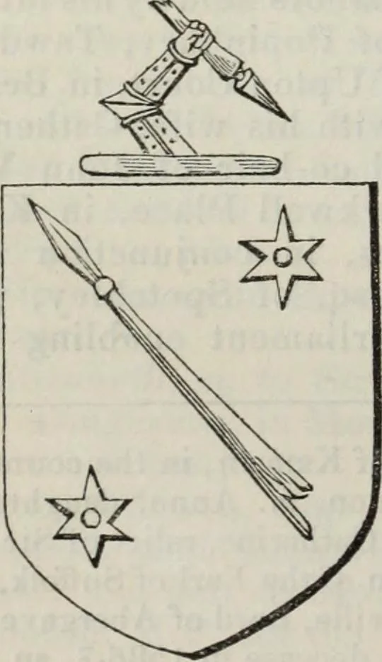 An illustration from A genealogical and heraldic history of the commoners of Great Britain and Ireland enjoying territorial possessions or high official rank, but uninvested with heritable honours, 1836, leaf 760