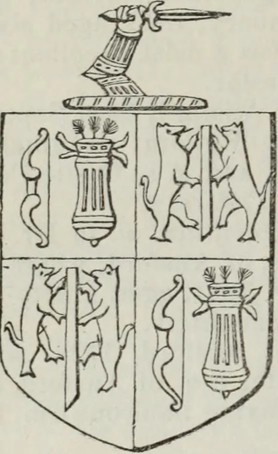 An illustration from A genealogical and heraldic history of the commoners of Great Britain and Ireland enjoying territorial possessions or high official rank, but uninvested with heritable honours, 1836, leaf 792