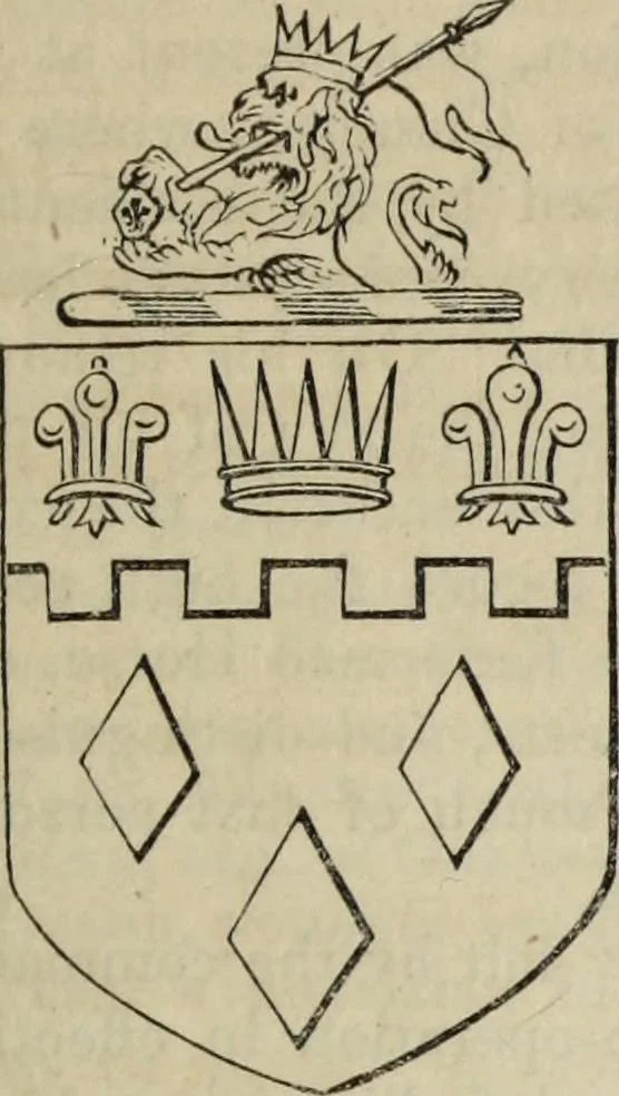 An illustration from A genealogical and heraldic history of the commoners of Great Britain and Ireland enjoying territorial possessions or high official rank, but uninvested with heritable honours, 1836, leaf 83