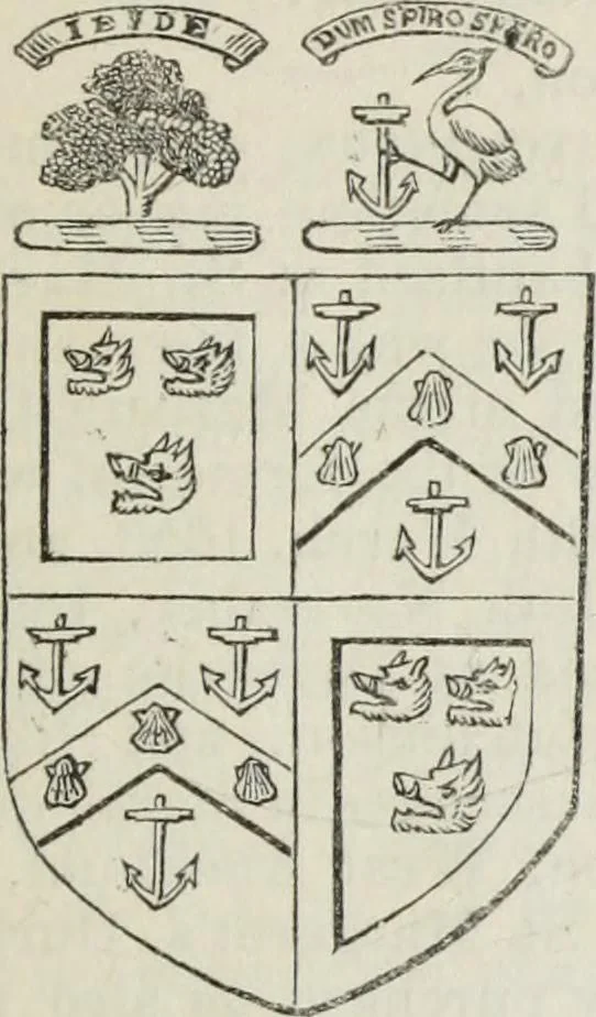An illustration from A genealogical and heraldic history of the commoners of Great Britain and Ireland enjoying territorial possessions or high official rank, but uninvested with heritable honours, 1836, leaf 9