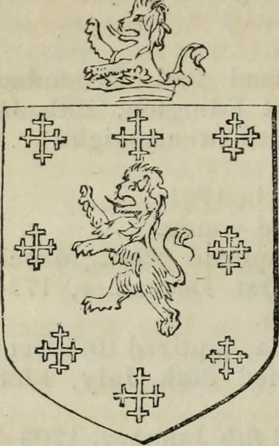 An illustration from A genealogical and heraldic history of the commoners of Great Britain and Ireland enjoying territorial possessions or high official rank, but uninvested with heritable honours, 1836, leaf 98