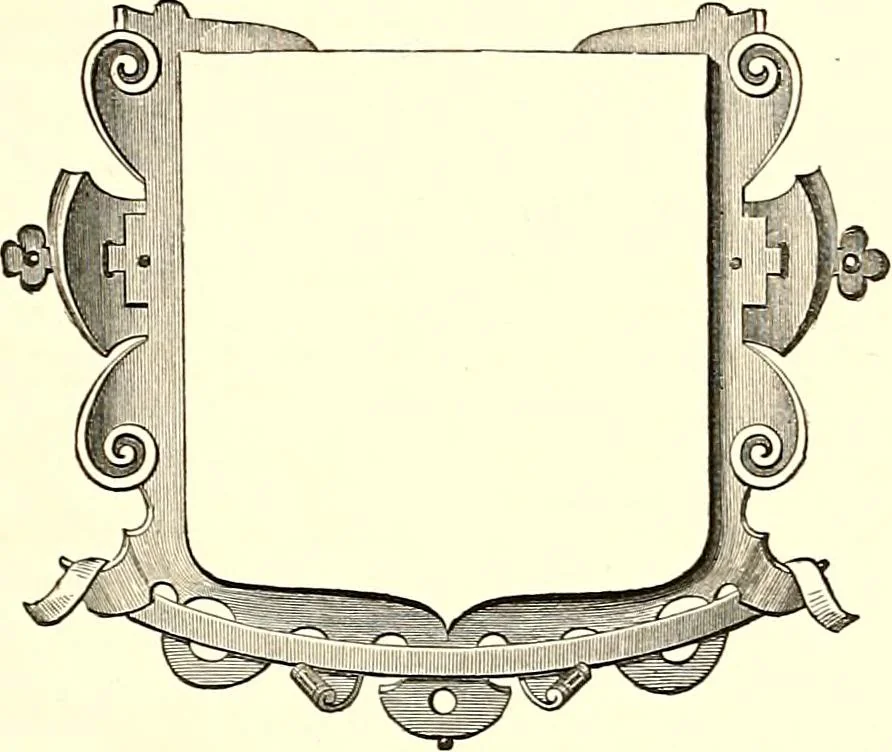 An illustration from Heraldic visitations of Wales and part of the Marches; between the years 1586 and 1613, under the authority of Clarencieux and Norroy, two kings at arms, 1846, leaf 112
