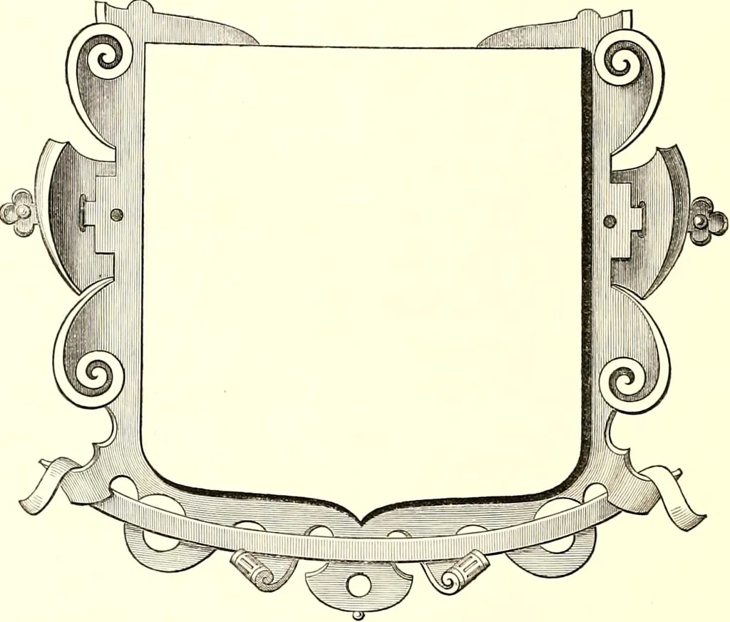 An illustration from Heraldic visitations of Wales and part of the Marches; between the years 1586 and 1613, under the authority of Clarencieux and Norroy, two kings at arms, 1846, leaf 115